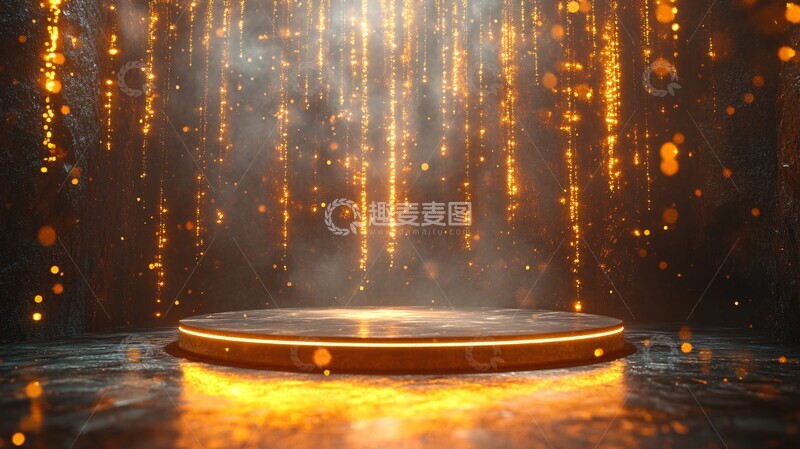 高清大图下载【趣麦麦图】黄金圆形舞台