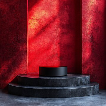 黑色简约展示台3