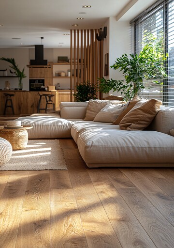 浅橡木地板客厅沙发1