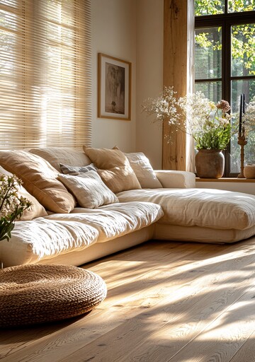 浅橡木地板客厅沙发2