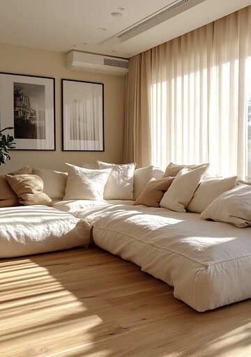 浅橡木地板客厅沙发