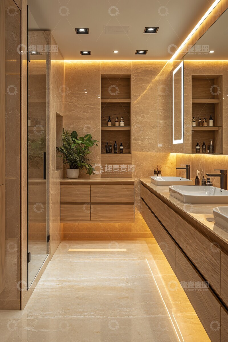 高清大图下载【趣麦麦图】双柜洗手化妆台