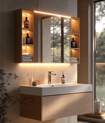 白色浴室挂墙柜1