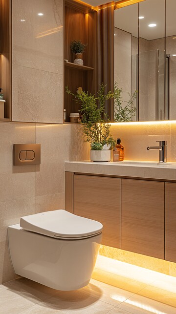 现代浴室与智能马桶3