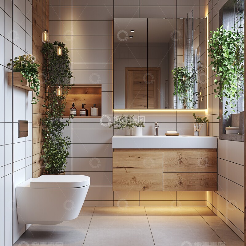 高清大图下载【趣麦麦图】马桶与镜中倒影3