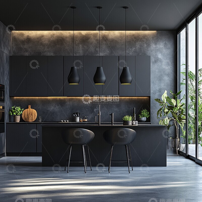 高清大图下载【趣麦麦图】灰色皇家厨房
