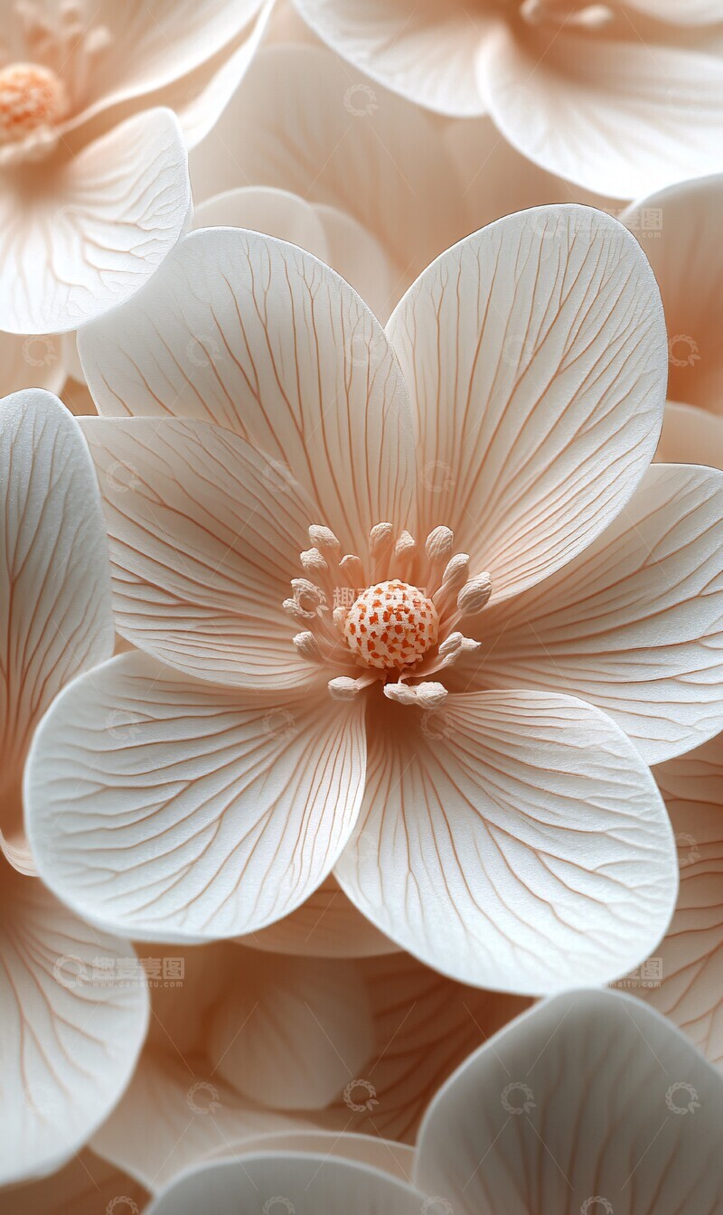 高清大图下载【趣麦麦图】白色花瓣特写