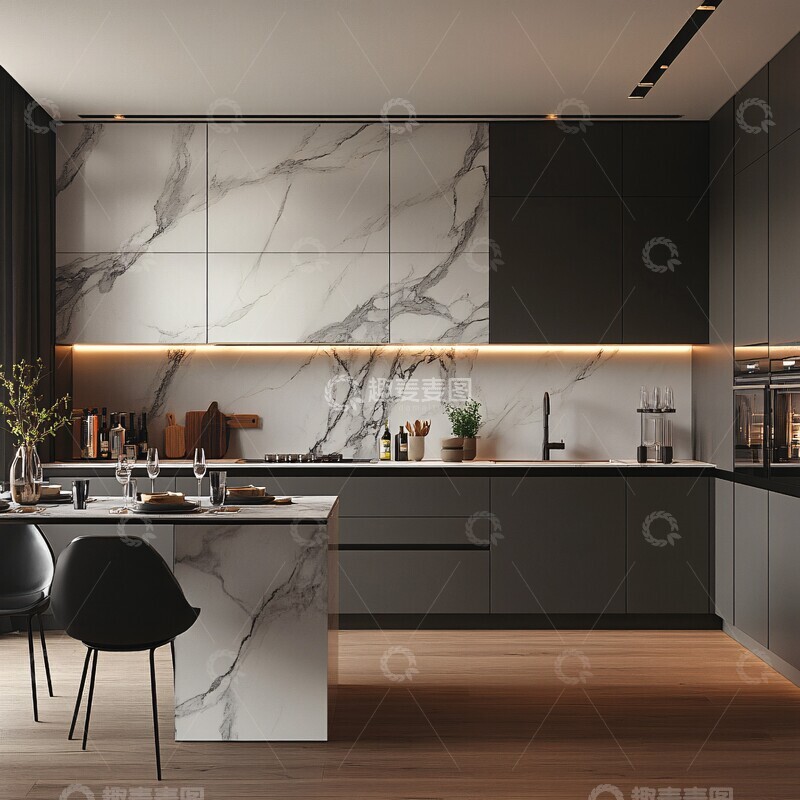 高清大图下载【趣麦麦图】灰色皇家厨房1