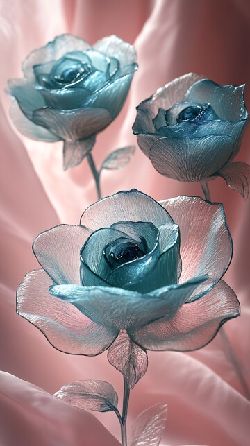 粉白面料上的玫瑰花纹3