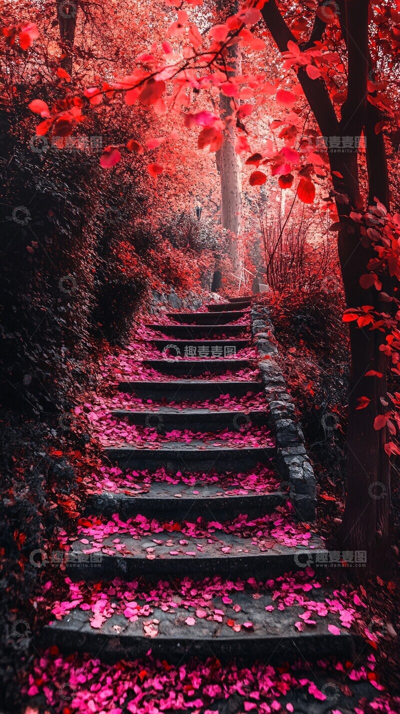 高清大图下载【趣麦麦图】-秋色花园金属风