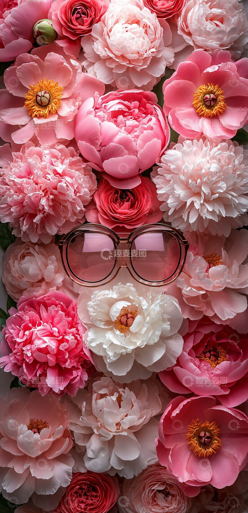 高清大图下载【趣麦麦图】粉色芍药盛开图3