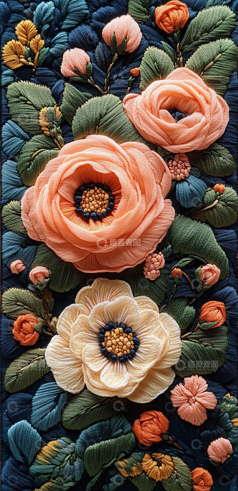 高清大图下载【趣麦麦图】绣花手机壳绣花手机壳花朵