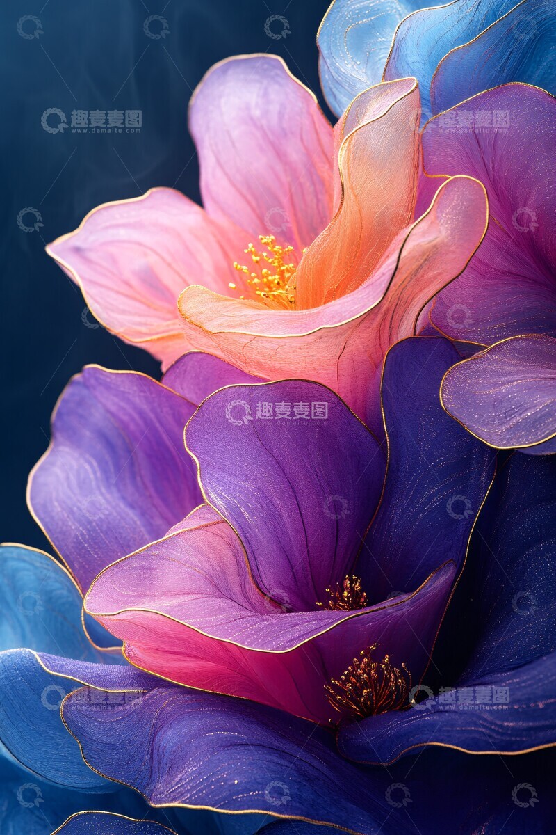 高清大图下载【趣麦麦图】花瓣融合自然3