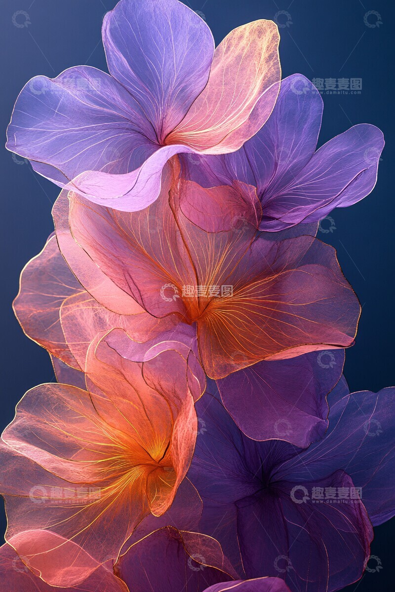 高清大图下载【趣麦麦图】花瓣融合自然