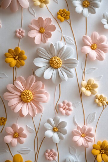 宝宝房间小雏菊墙纸2