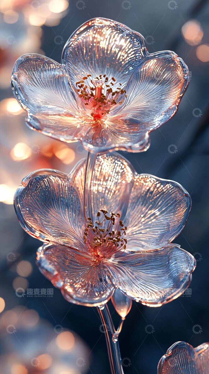 高清大图下载【趣麦麦图】透明充气花朵2