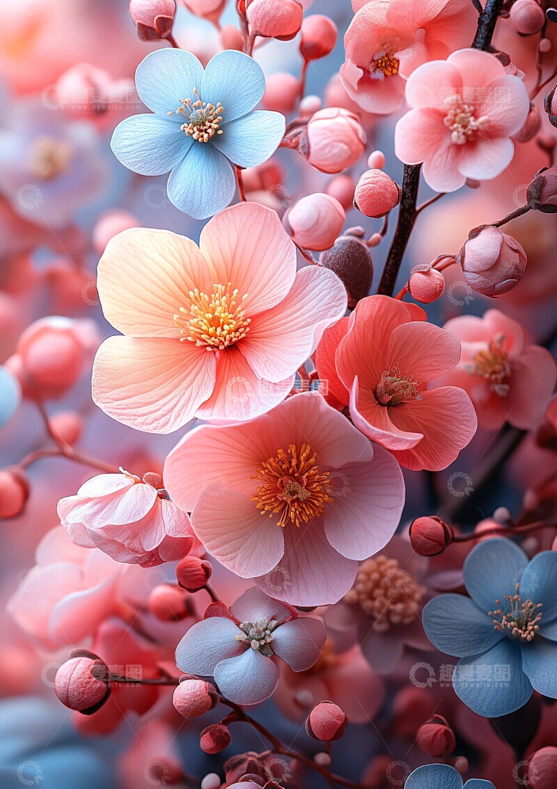 高清大图下载【趣麦麦图】钻石花床背景图2