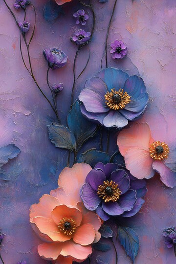 花朵金色边叶纹1