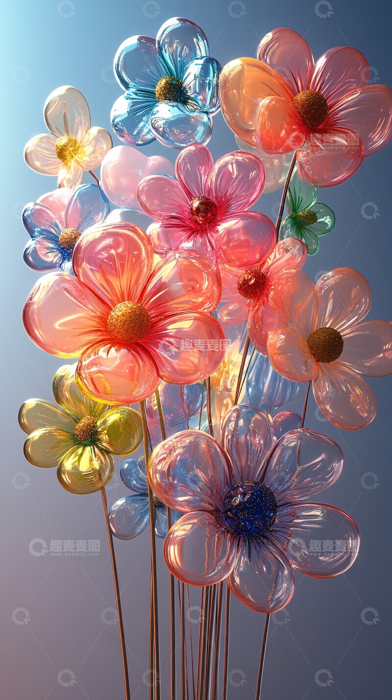 高清大图下载【趣麦麦图】气球花形充气气球2