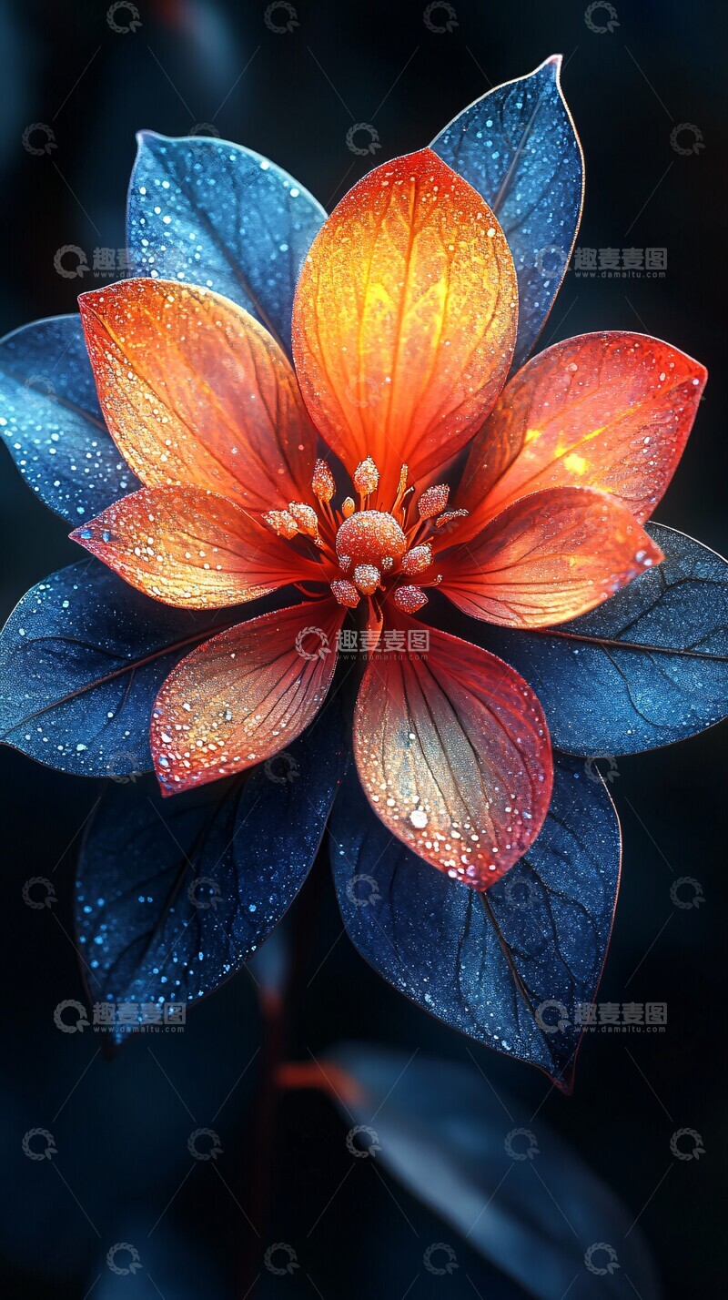 高清大图下载【趣麦麦图】钻石花瓣花朵2