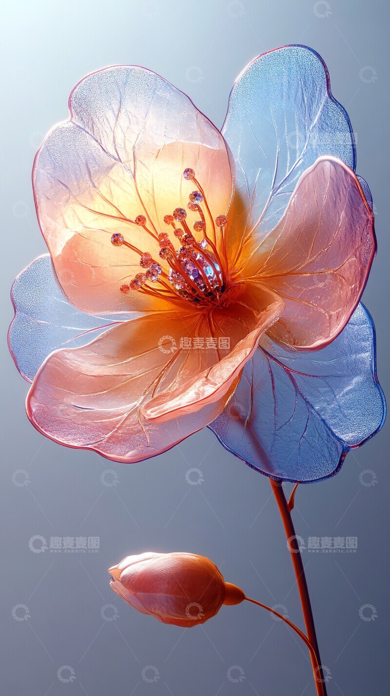 高清大图下载【趣麦麦图】钻石花瓣花朵1