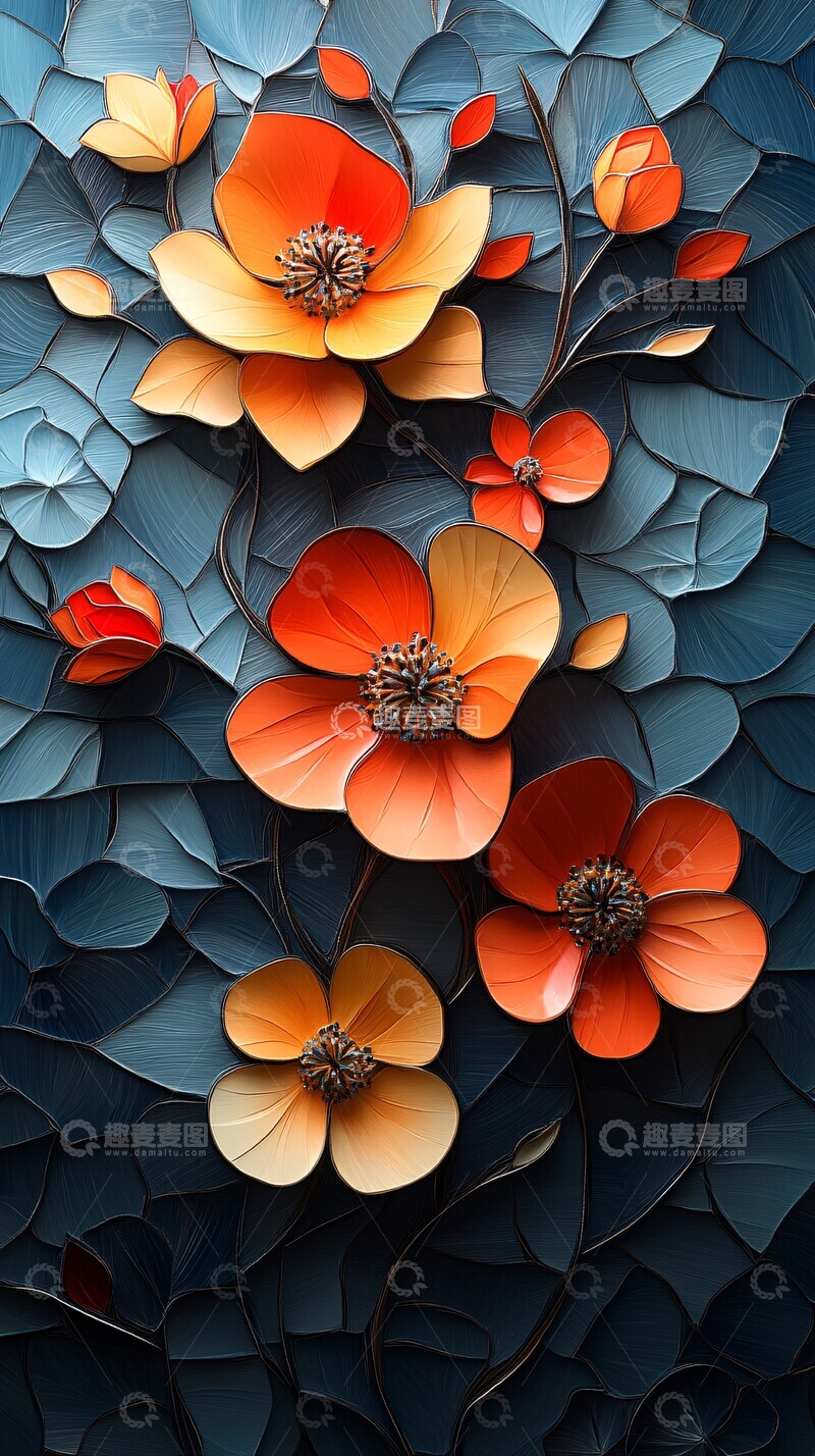 高清大图下载【趣麦麦图】花丛立体拼贴3