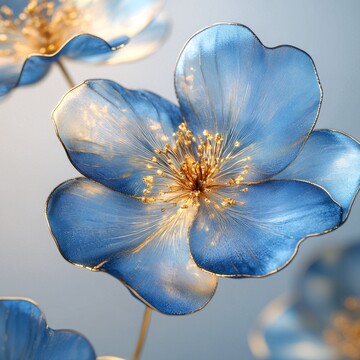 蓝花金丝花瓣2