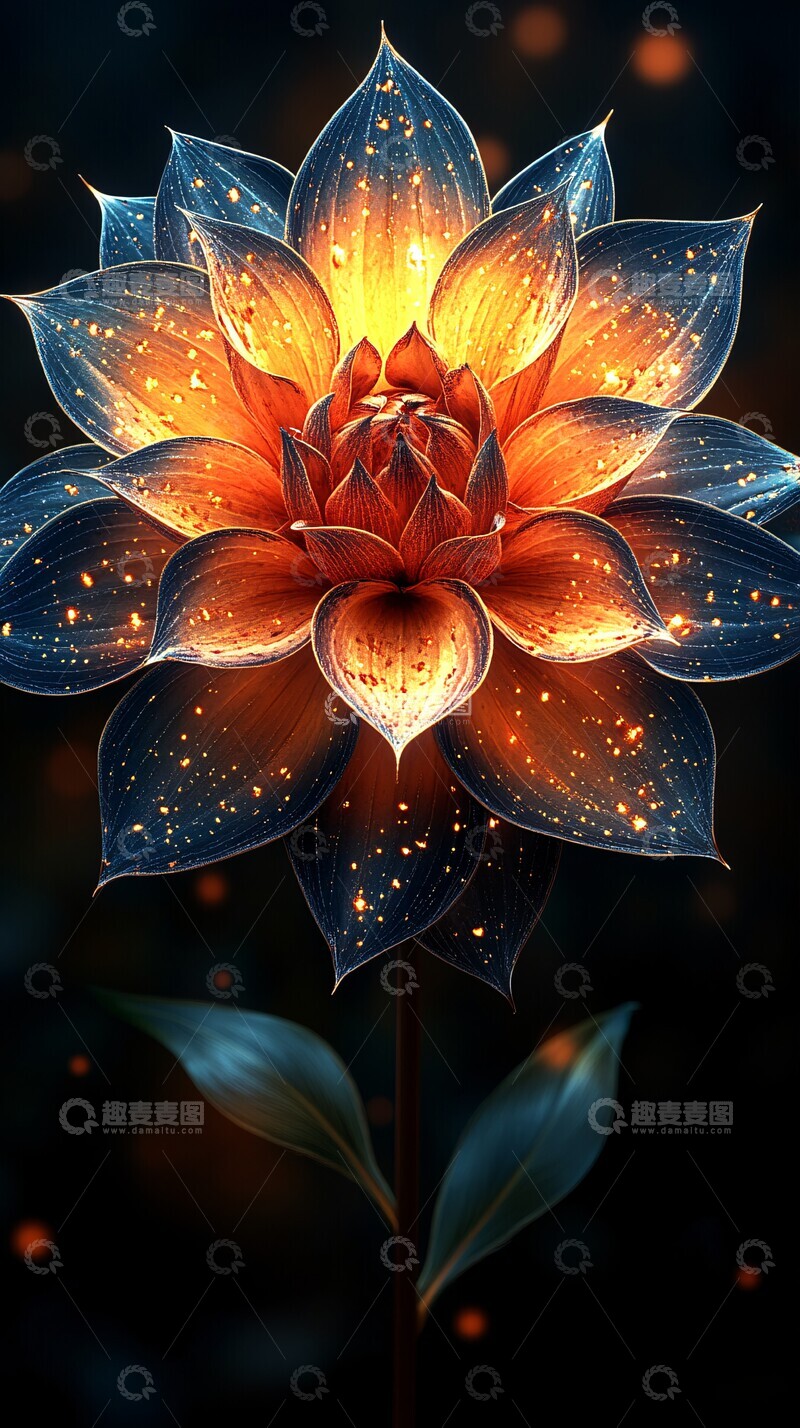 高清大图下载【趣麦麦图】咖啡金色花瓣纹理