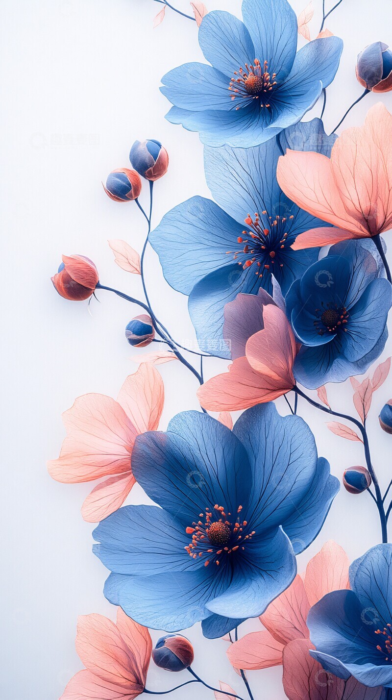 高清大图下载【趣麦麦图】花瓣背景海报