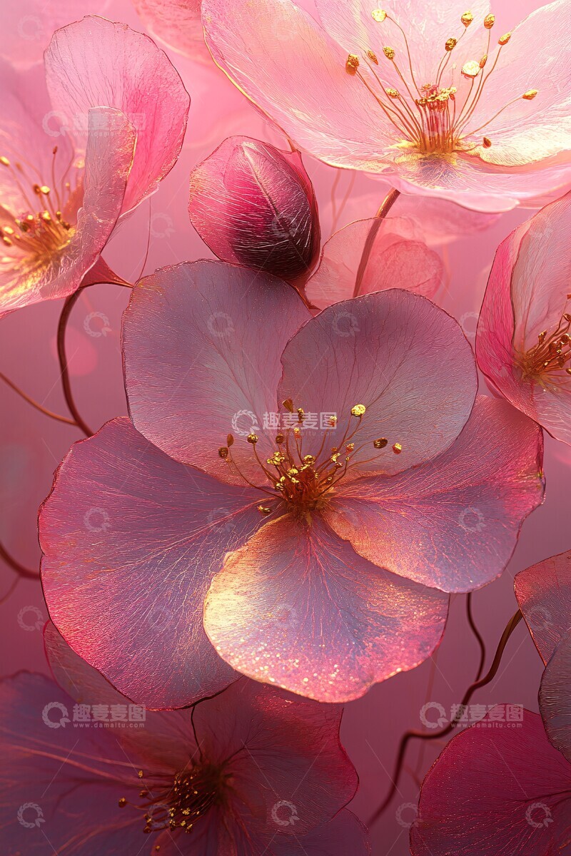 高清大图下载【趣麦麦图】玫瑰花瓣与金粉2