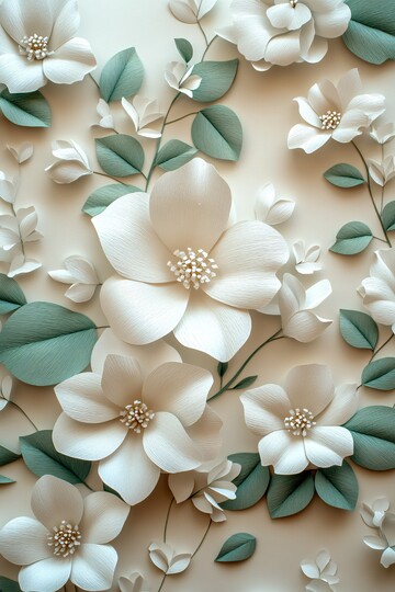 茉莉花纸花贴纸2