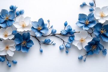 蓝白瓷茉莉金箔装饰2