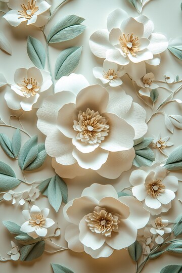 茉莉花纸花贴纸