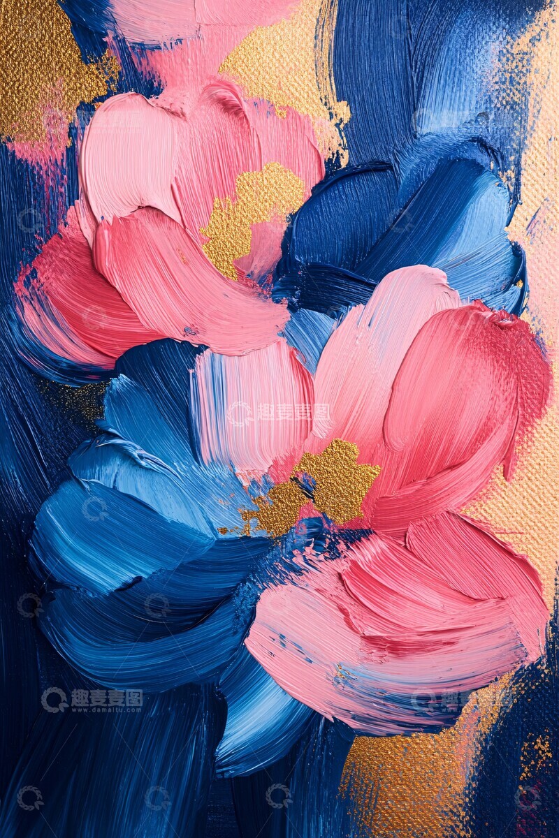 高清大图下载【趣麦麦图】花瓣笔触油画