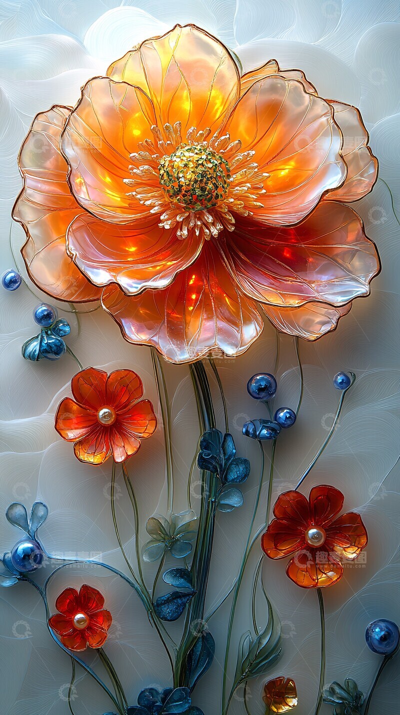 高清大图下载【趣麦麦图】珍珠元素艺术插画1