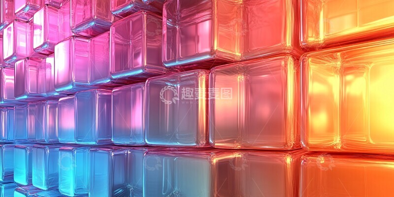 高清大图下载【趣麦麦图】抽象光影金属