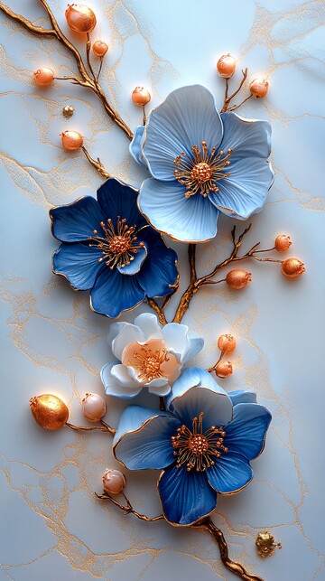 白金青花纹邀请卡3