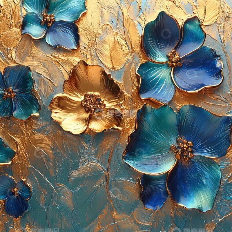 高清大图下载【趣麦麦图】蒂芙尼花色流动1