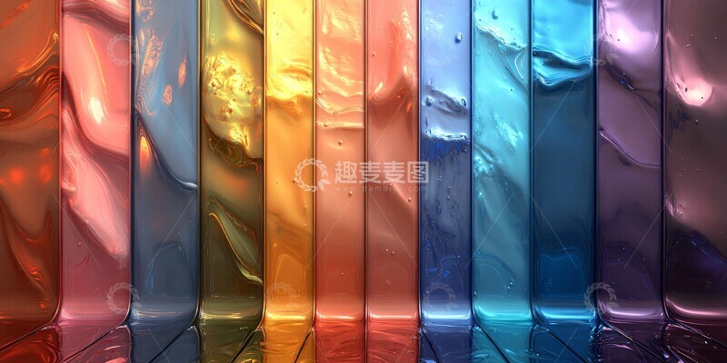 高清大图下载【趣麦麦图】抽象光影金属3