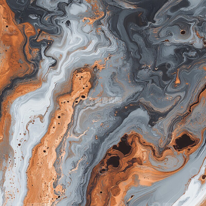 高清大图下载【趣麦麦图】铜色液体纹理1