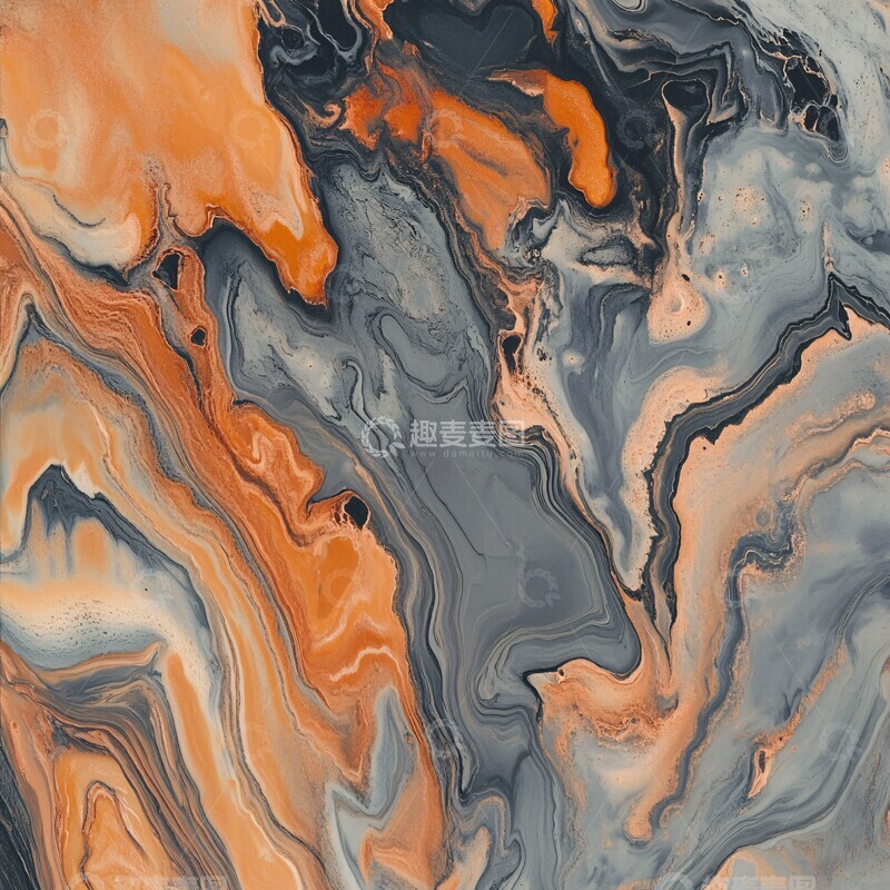 高清大图下载【趣麦麦图】铜色液体纹理2