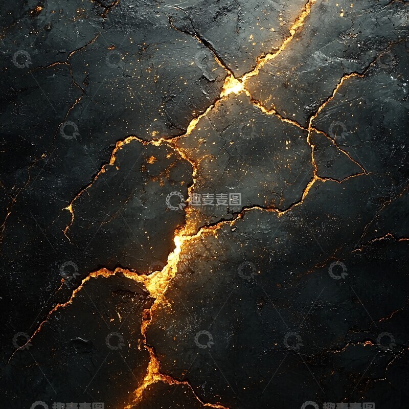 高清大图下载【趣麦麦图】黑底金纹背景1