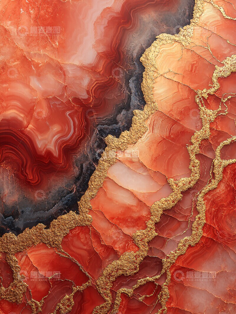 高清大图下载【趣麦麦图】红玛瑙金纹理图