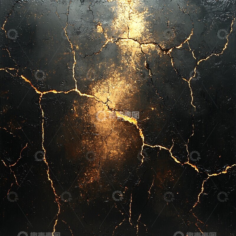 高清大图下载【趣麦麦图】黑底金纹背景