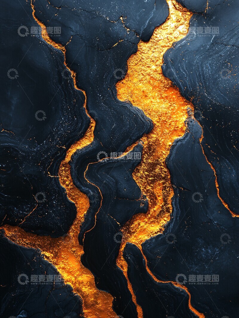 高清大图下载【趣麦麦图】-红色金属液体纹理