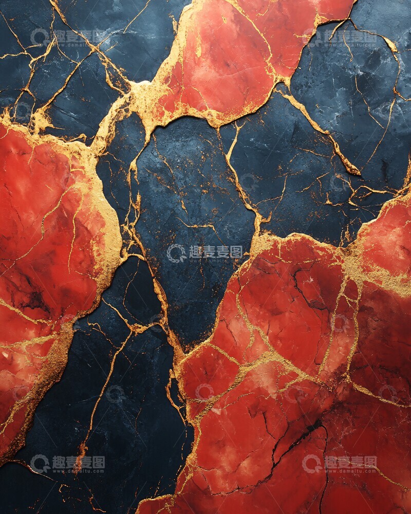 高清大图下载【趣麦麦图】红色金色纹理线条