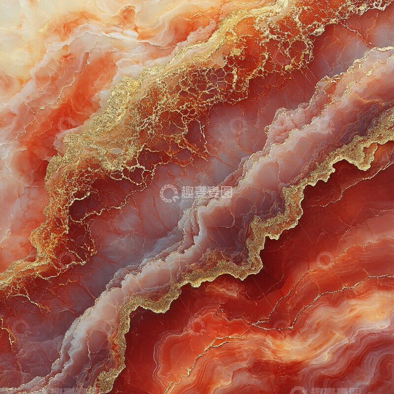 高清大图下载【趣麦麦图】红金水染大理石纹2