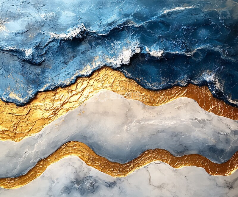 高清大图下载【趣麦麦图】白色大理石裂纹镀金