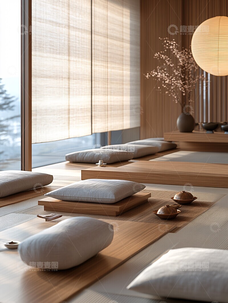 高清大图下载【趣麦麦图】佛教禅修空间