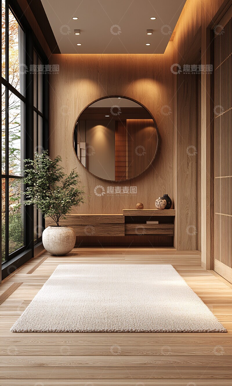 高清大图下载【趣麦麦图】木质走廊设计1